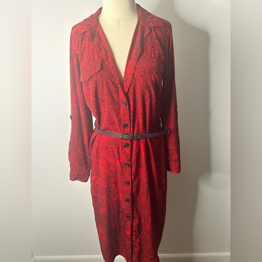 Rock & Republic Red Long Sleeve Dress
